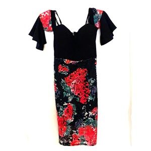 Soieblu navy, off the shoulder dress